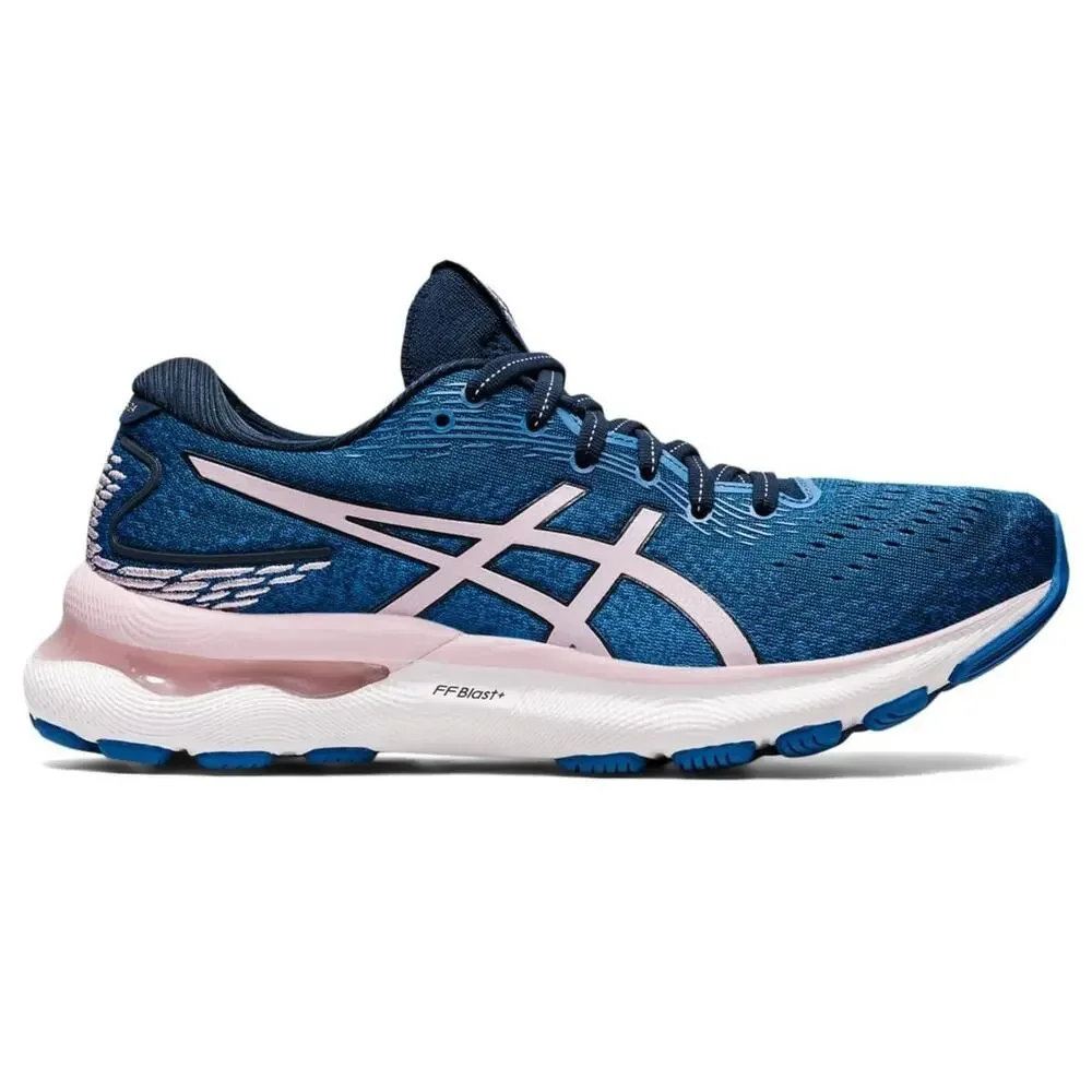 ASICS Woman Gel-Nimbus 24 Running Shoes French Blue/Barely Rose size 8.5 Wide - Picture 2 of 10